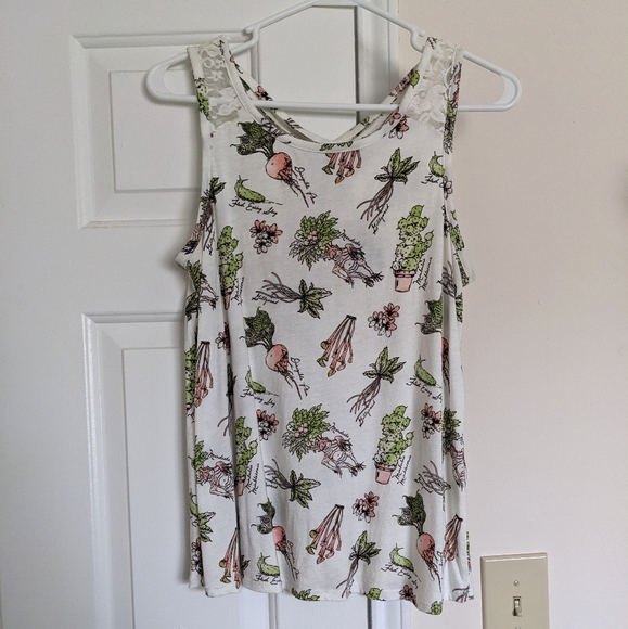 Harry Potter Mandrake Herbology White Lace Tank Top - Picture 4 of 6